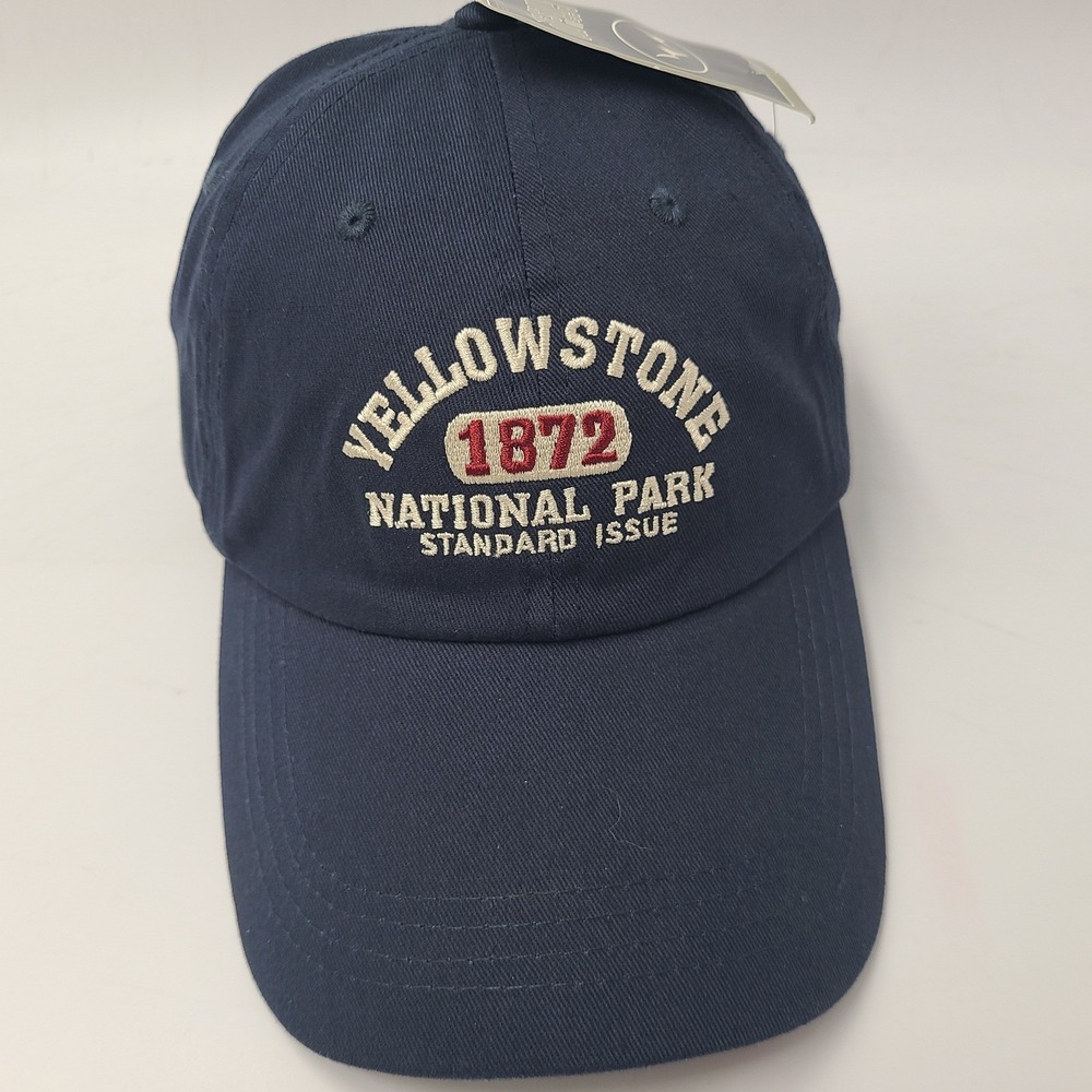Yellowstone National Park Hat Strapback Prairie Mountain Blue Standard Issue Men